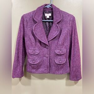 Ann Taylor Loft Purple Blazer 4 Petite